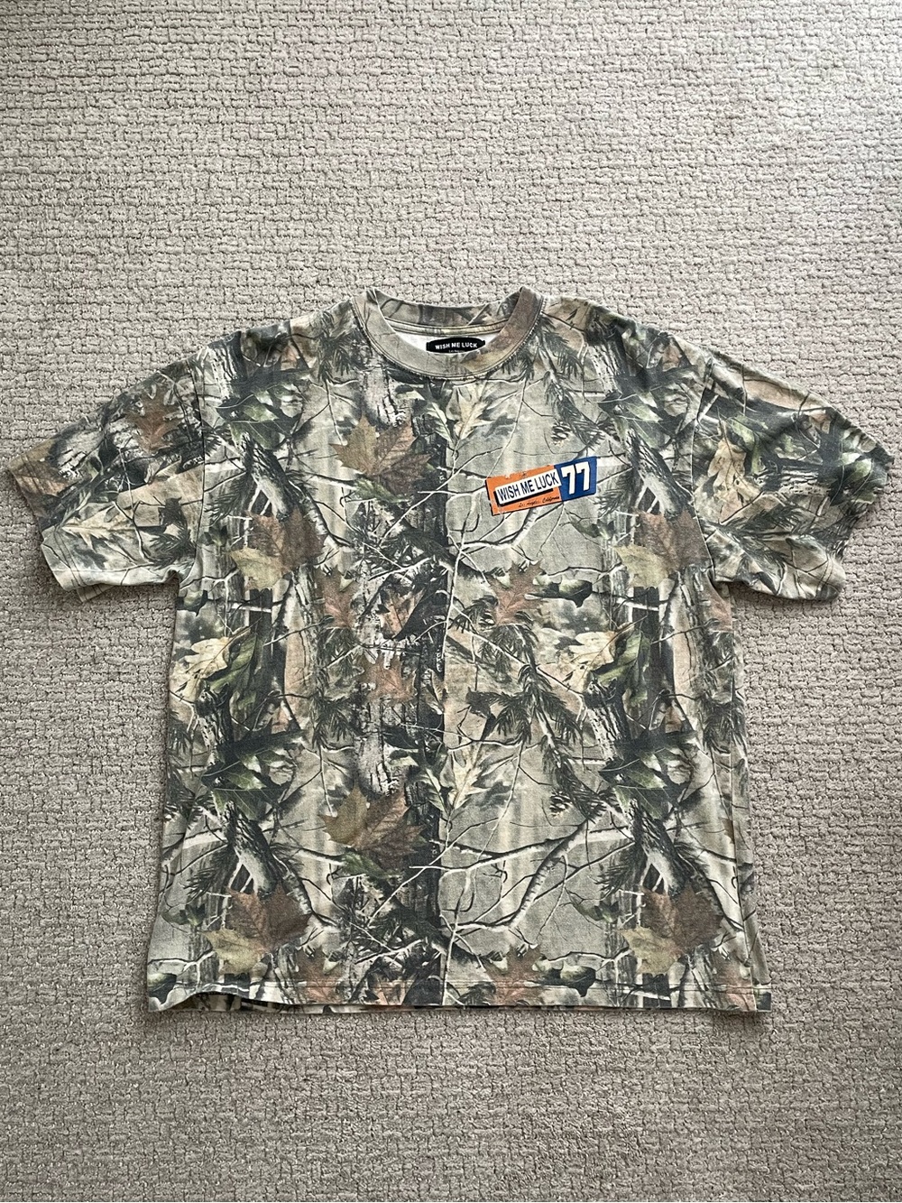 Wish Me Luck camo tee